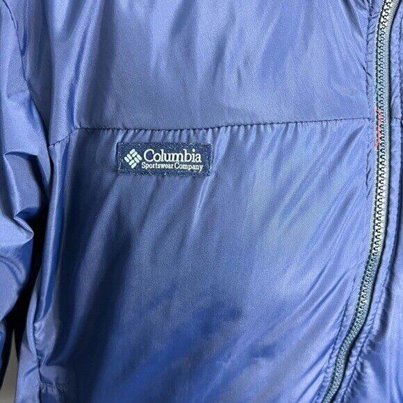 Vintage REVERSIBLE blue and orange Columbia puffer zip up jacket with pockets - Picture 5 of 12